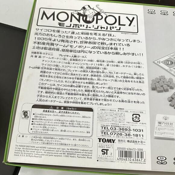 MONOPOLY Japanese Designer Edition Board Game TOMY New - Picture 10 of 14